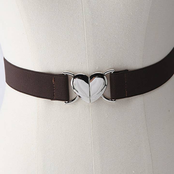 NINEXIS - Wholesale Belt - Women's - CWABE0562_LOVE BUCKLE ELASTIC BELT6