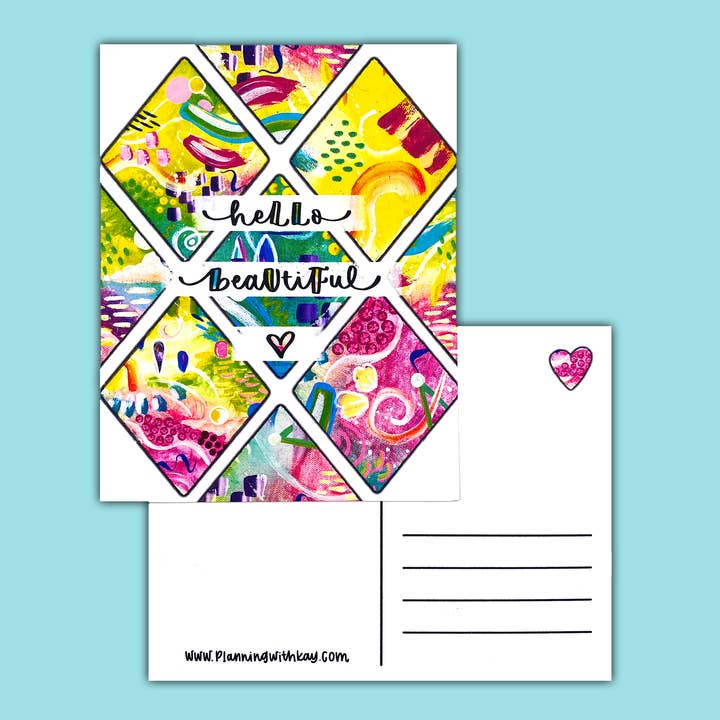 Colorful Canvas Postcard for wholesale by Planning With Kay