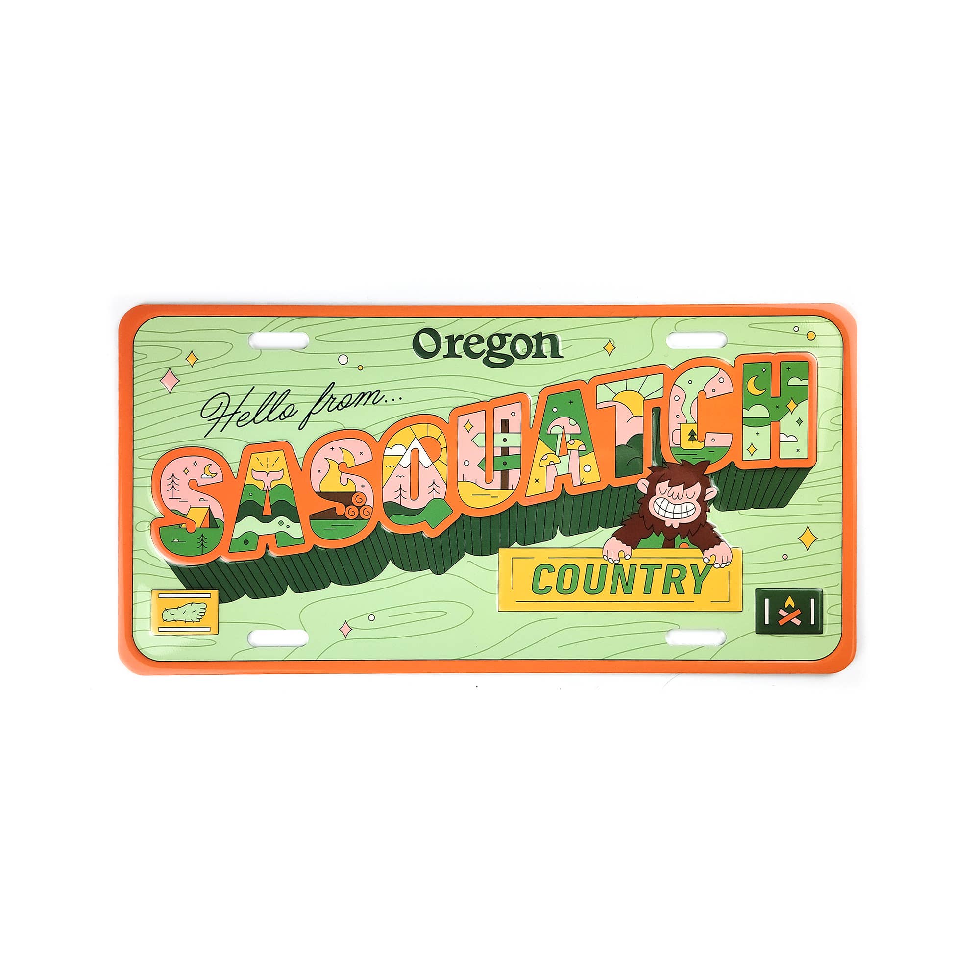 Hello From Oregon - Wholesale Sign - Hello From Sasquatch License Plate0
