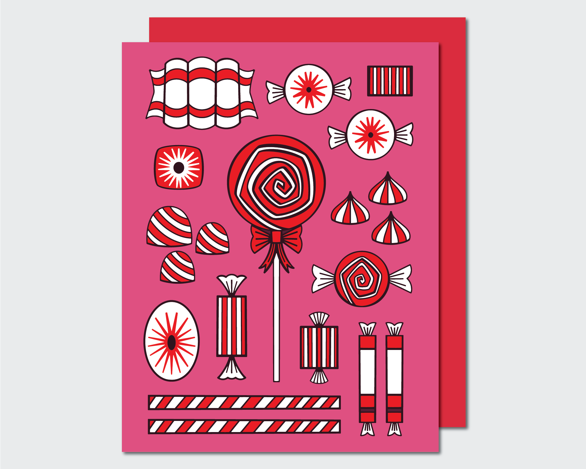 Paper Jane Studio - Wholesale Christmas Card - HCX009 - Christmas Candy0