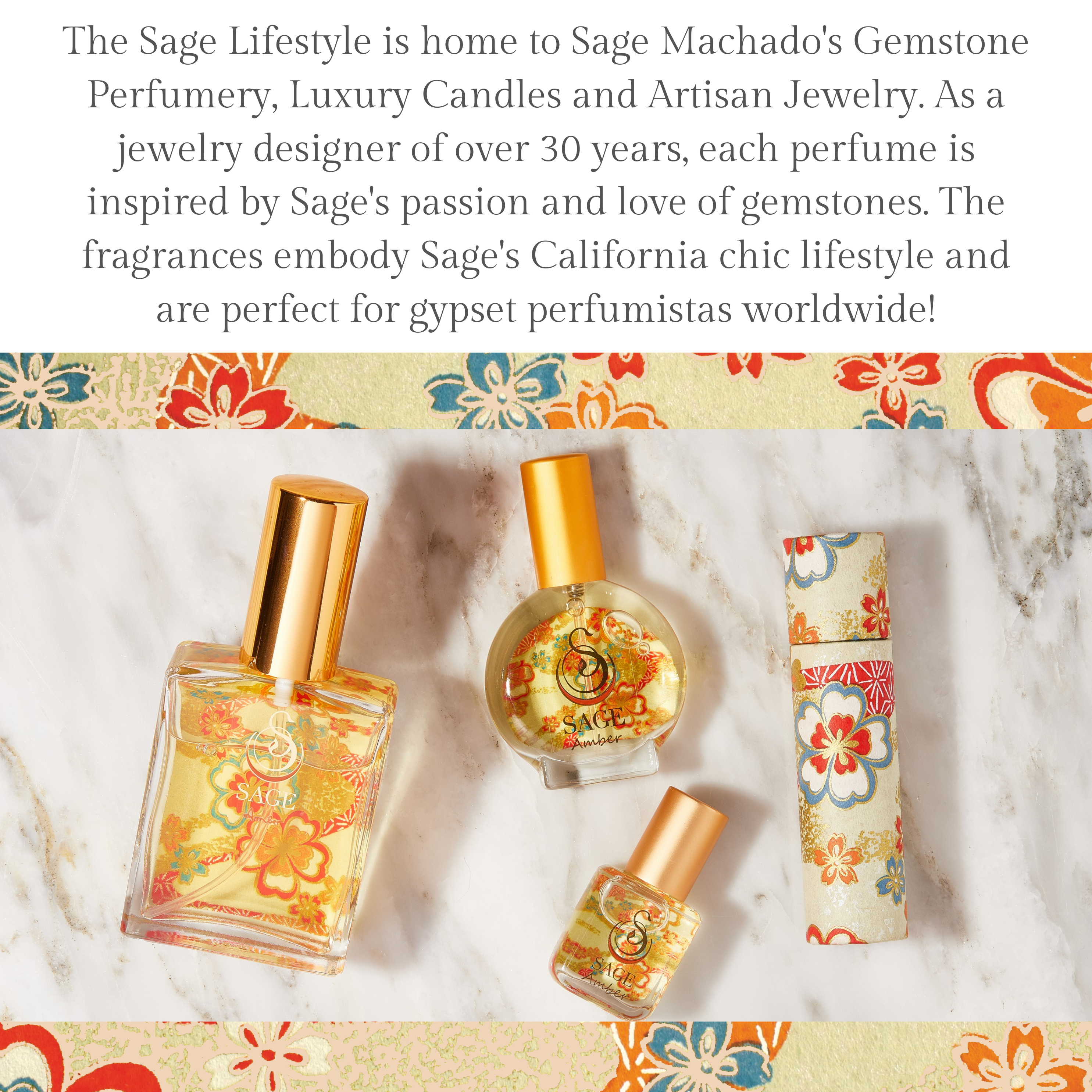 The Sage Lifestyle - A Gemstone Perfumery - Wholesale Perfume/Eau de Toilette - Amber Organic Perfume Eau de Toilette Spray Mini- 1/2 oz5