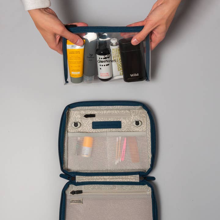 OneNine5 - Wholesale Toiletry Bag - Unisex - Eco Travel Wash Bag, Havelock Blue3