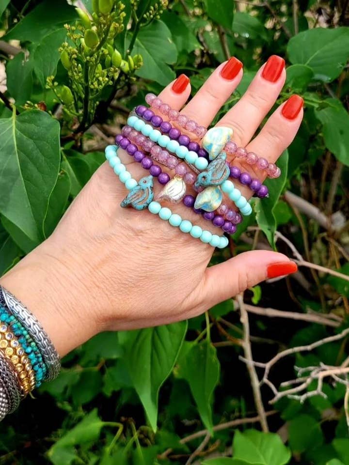 Pulseras checas de cristal BIRD para venta al por mayor de ZARDENIA