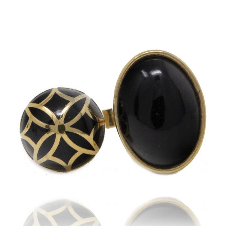 Signature Sphere Onyx harsring voor wholesale door Georgina Jewelry