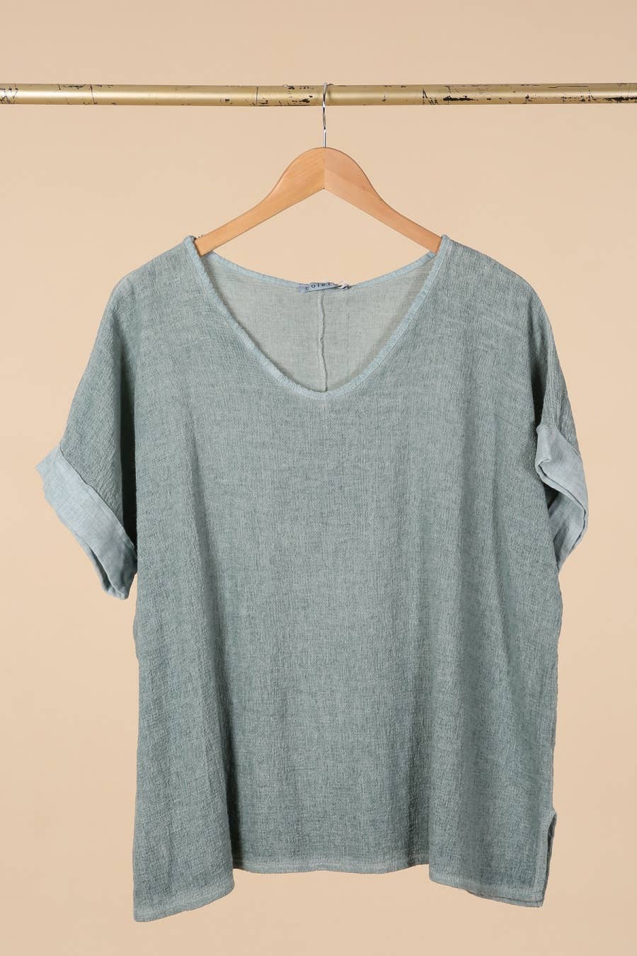 la maison des fibres naturelles – Engroshandel T-shirt – til kvinder – T-shirt i hør- og bomuldsblanding, 10 % hør, 90 % bomuld, model 676312