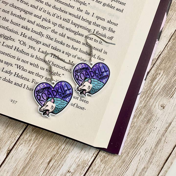 Briar layne - Wholesale Dangle Earrings - Possum Trash Panda Lover Jewelry Earrings3