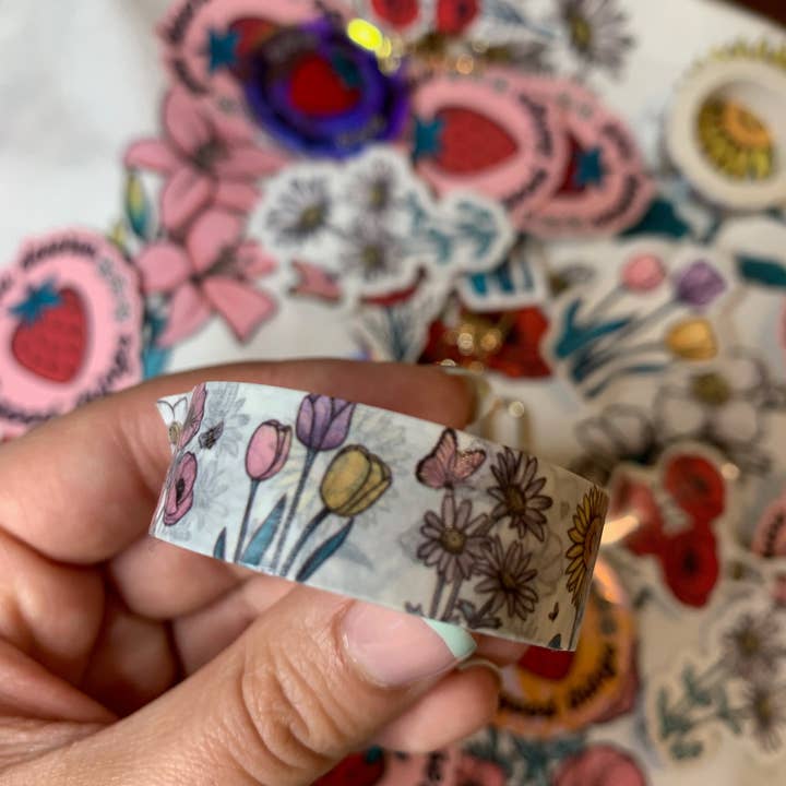 Washi-tapes met veerpatroon voor wholesale door Sending Love Studio