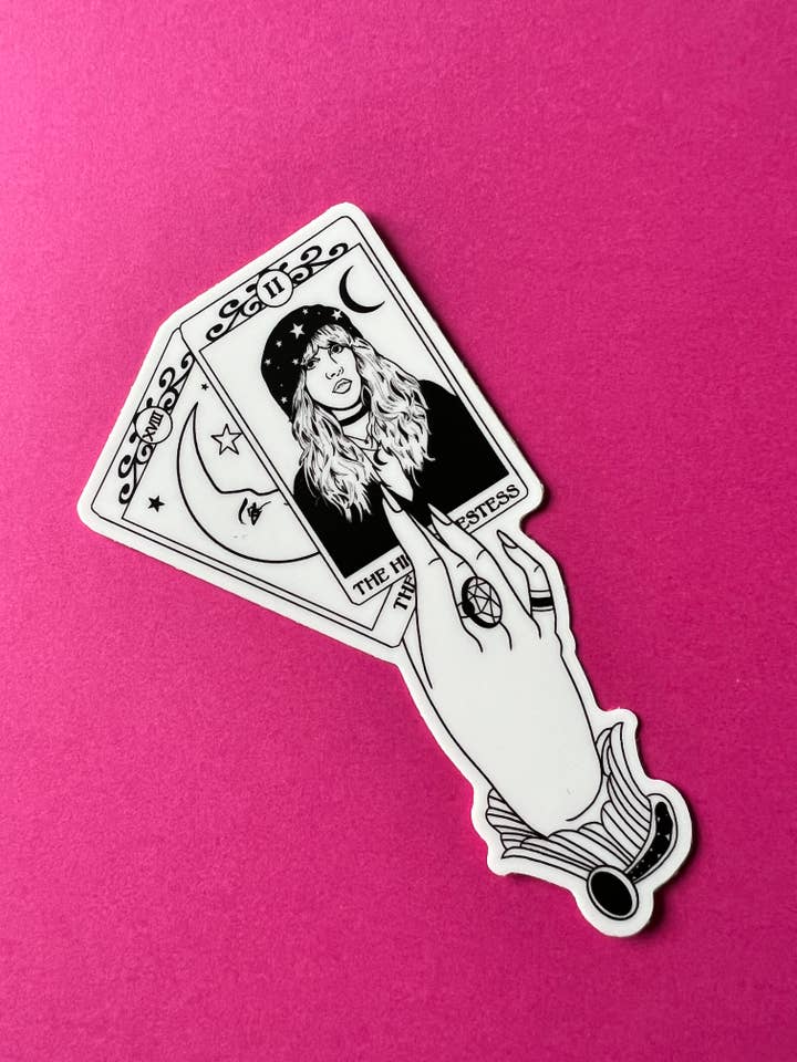 Autocollant de carte de tarot Stevie Nicks High Prêtresse pour la vente par La Strana Studio