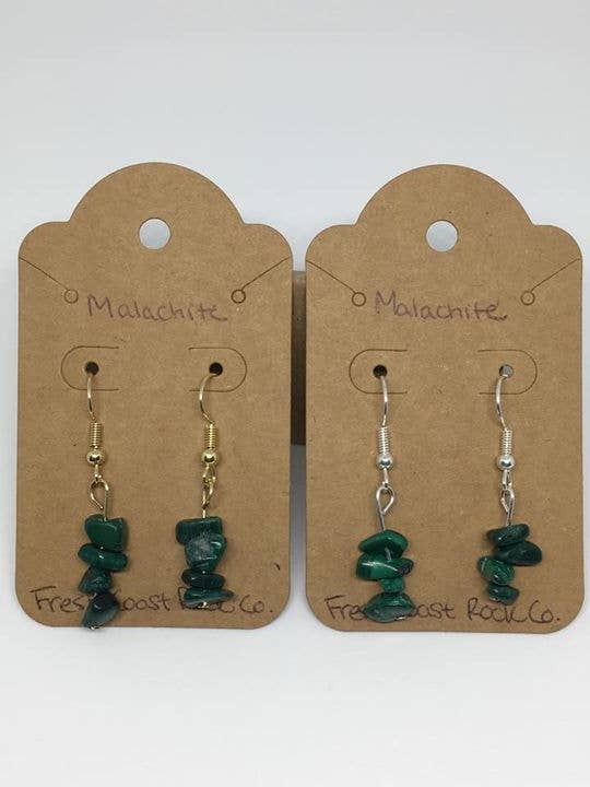 (Grün) Malachit Stein baumeln Ohrringe für den Großhandel von Fresh Coast Rock Co. LLC