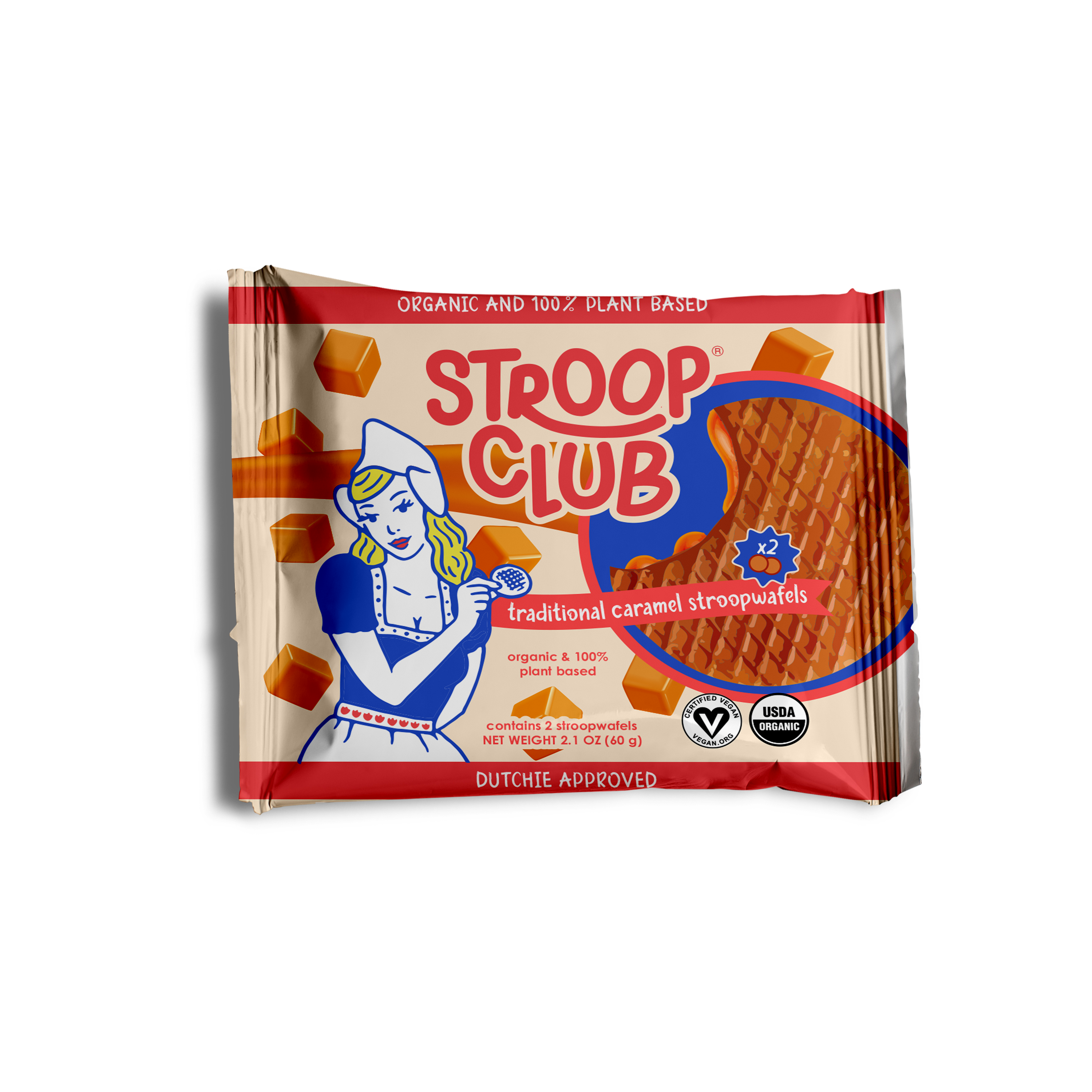 Stroop Club – Engroshandel Cookie – Traditionel karamellagret økologisk og plantebaseret stroopwafel 2-pak1