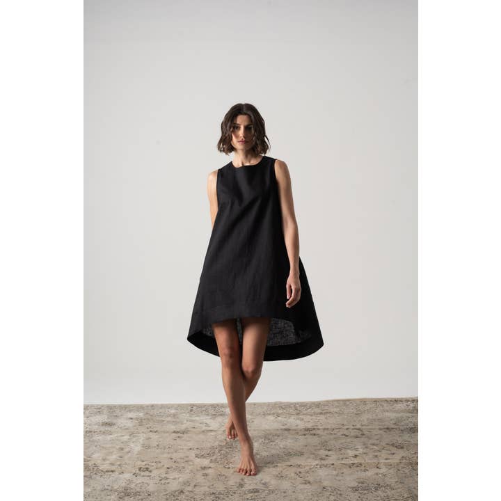 Vestito Midi Illya Nero per la vendita all'ingrosso da parte di LUXMII