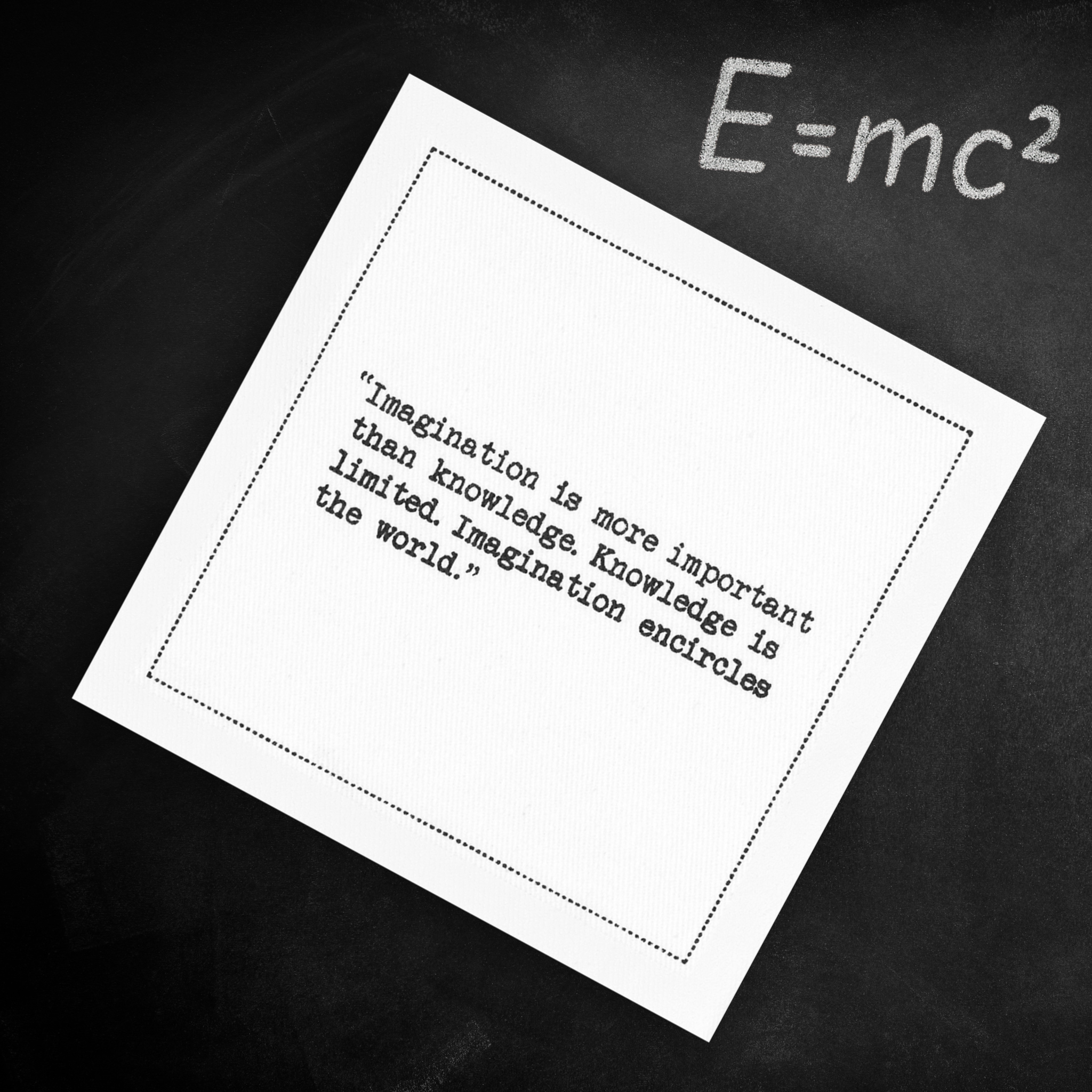 Five Star Napkins Inc. - Wholesale Disposable Napkin - Einstein Quotes - White Cotton Cocktail Napkins x 501