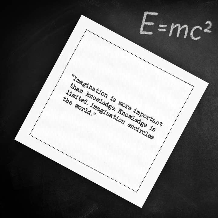 Five Star Napkins Inc. - Wholesale Disposable Napkin - Einstein Quotes - White Cotton Cocktail Napkins x 501