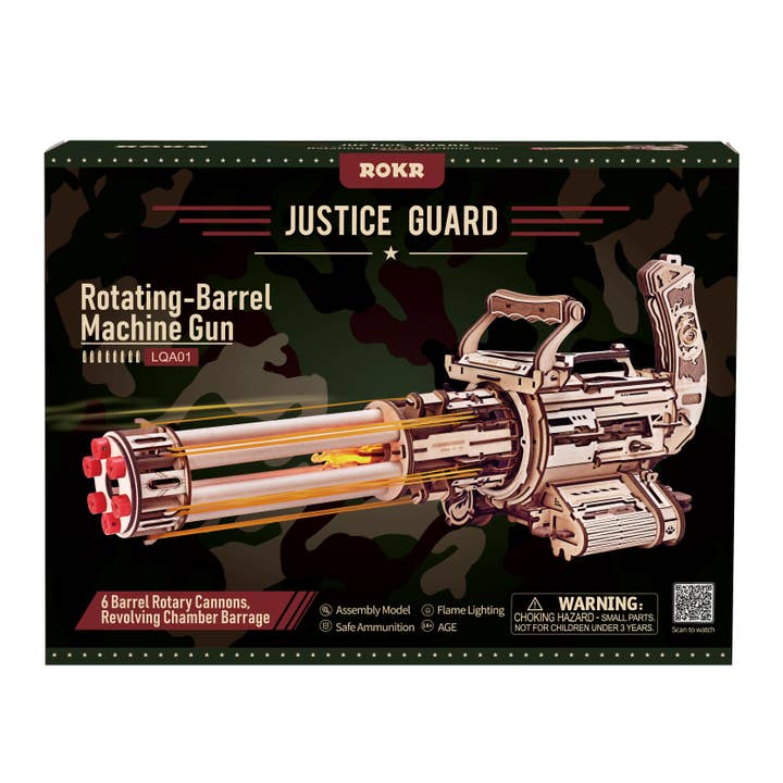 Robotime - Wholesale DIY Craft Kit - Rotating Barrel Machine Gun