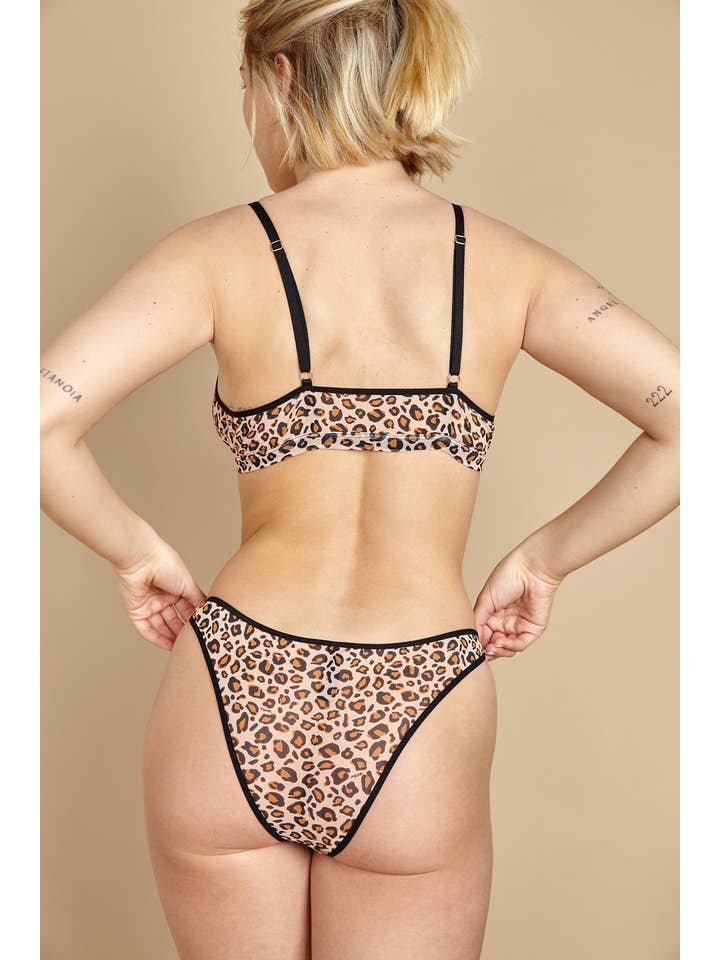 Esquisse Lingerie - Vendita all'ingrosso Intimo - Donna - Perizoma leopardato in tulle