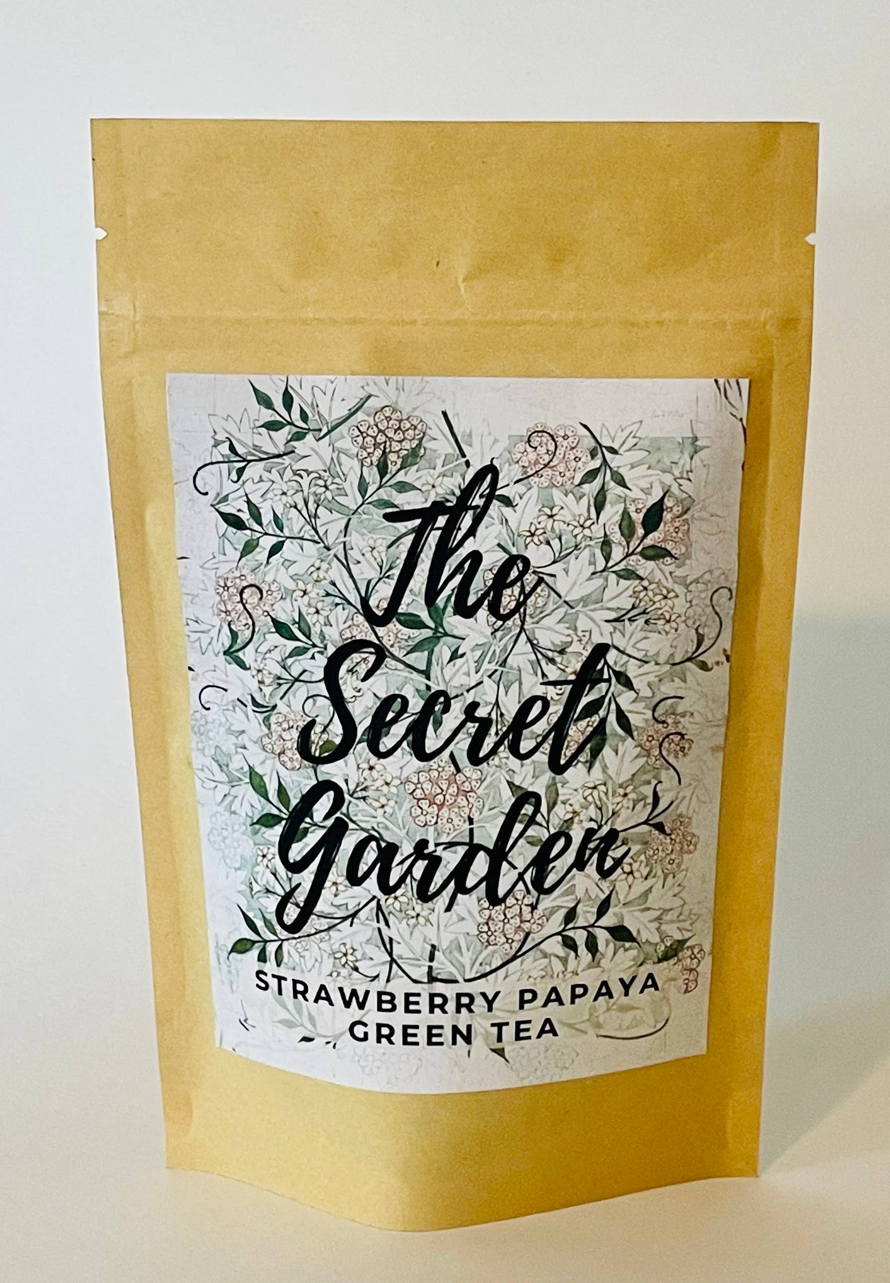 NovelTea Bookstore & Gifts - Venta al por mayor Tés a granel - Inspirado en el jardín secreto: té verde de fresa y papaya0