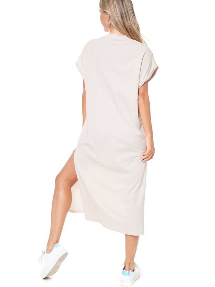 Zutter - Wholesale Dress - Women's - PUFF' Brush Peace Graphic Maxi Dress Top