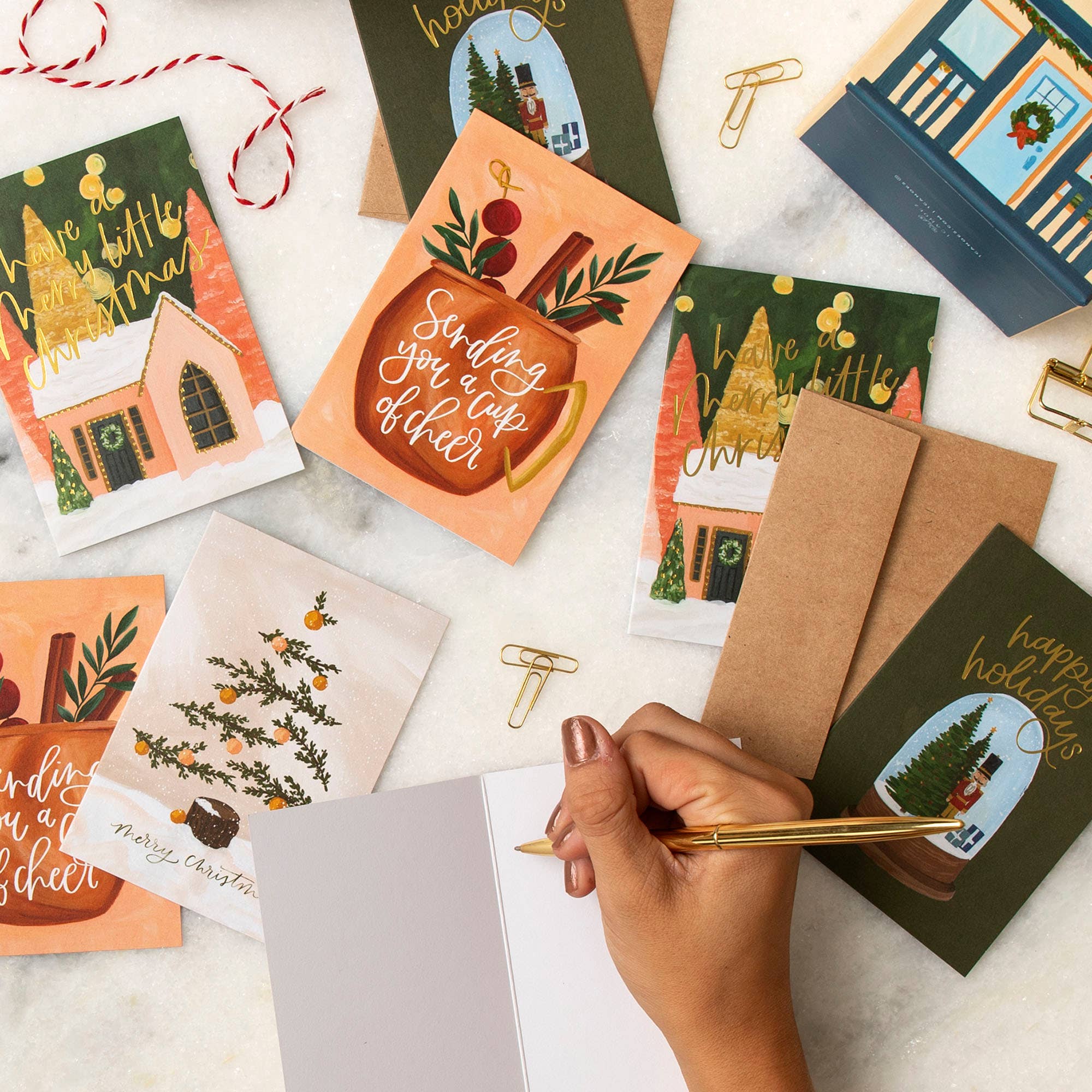 1canoe2 | One Canoe Two Paper Co. - Wholesale Season's Greetings Card - Christmas Cottage Specialty Greeting Card Box Set4