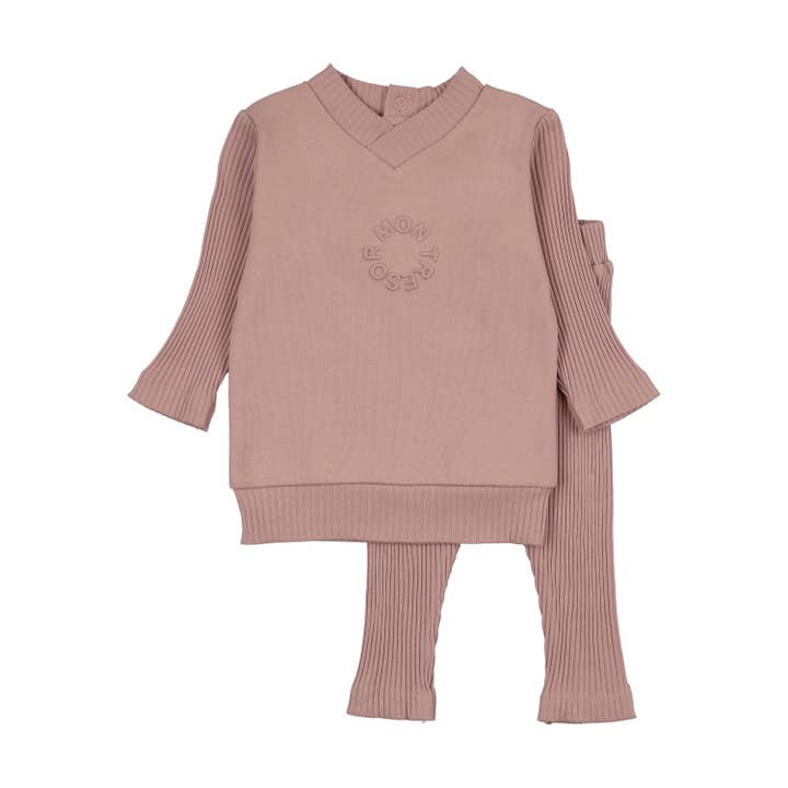 Conjunto largo con logotipo en relieve para venta al por mayor de Mon Tresor Bebe