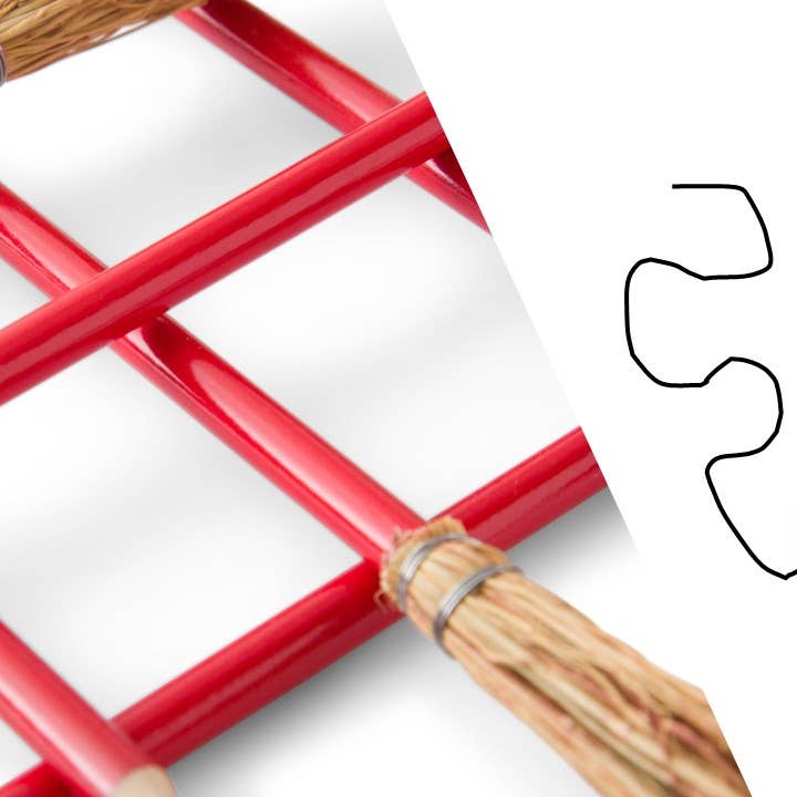 Bleistiftbesen, Farbe Rot, 9,45" (24 cm) für den Großhandel von MENDI