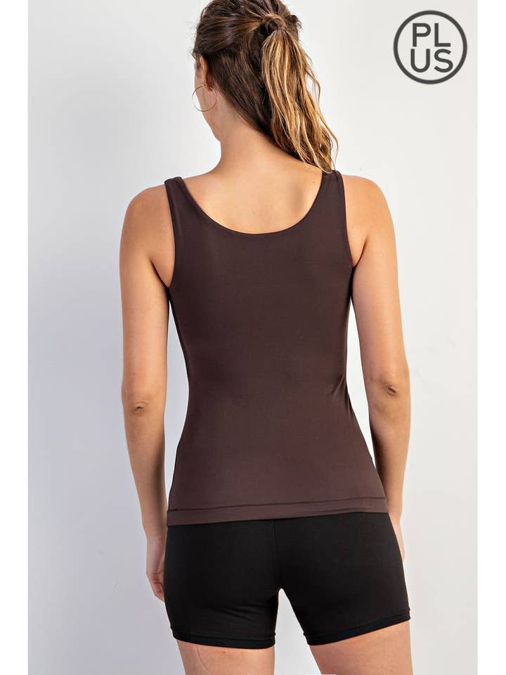 PLUS SIZE BUTTER SOFT TANK TOP for wholesale by Rae Mode