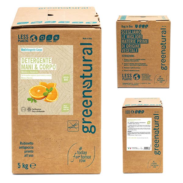 MINT & ORANGE Hand and Body Cleanser - GREENATURAL BAG 5kg for wholesale by GREENATURAL