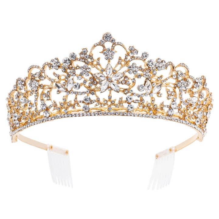 Diacly - Wholesale Tiara - Women's - Star in Bloom Vine Rhinestone Wedding Tiara