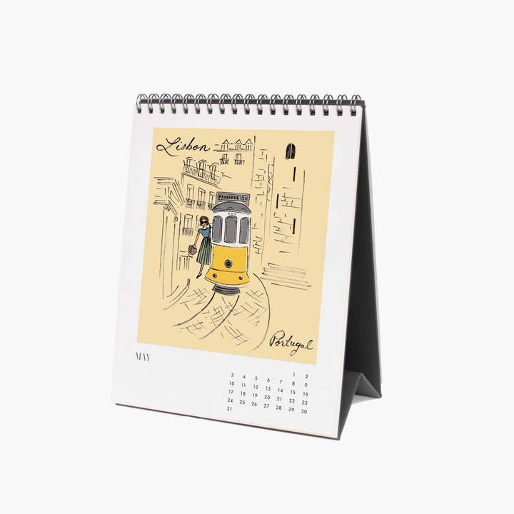 Rifle Paper Co. - Wholesale Calendar - 2026 Travel Sketchbook Desk Calendar5