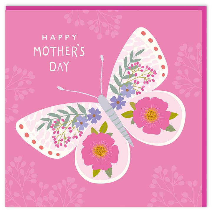 Pretty Floral Butterfly Mother's Day Card | Mum Mother's Day for wholesale by Klara Hawkins