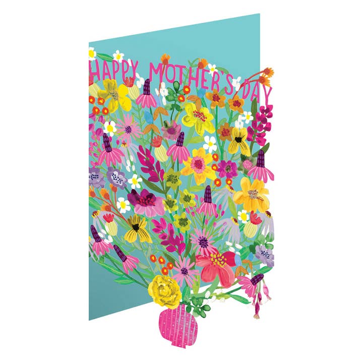 Vase of Blooms Mother's Day Lasercut Card - GC 2462M for wholesale by Roger La Borde