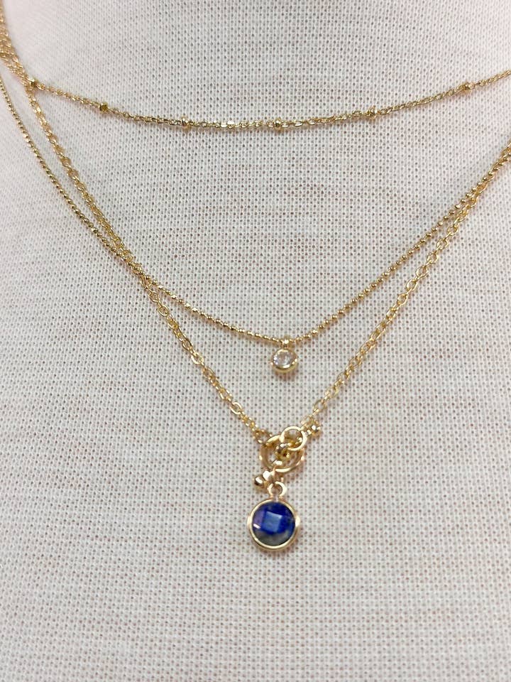 Casey 3 layer Toggle Necklace for wholesale by Nette Road Wholesale