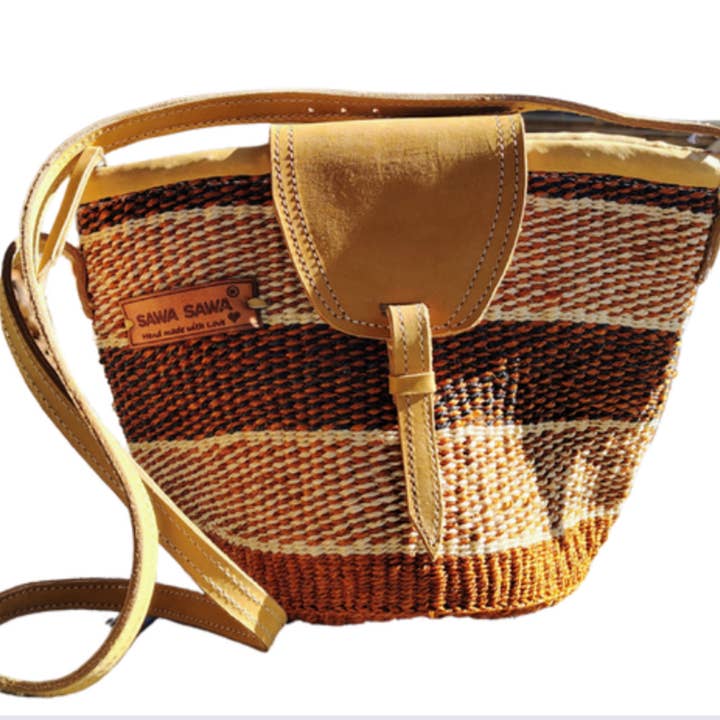 Flow of Life Handmade Sisal Crossbody Shoulder Bag for wholesale by SAWA SAWA