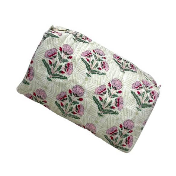 Quilted, Handmade and Unique Cotton Toiletry Bag for Women for wholesale by Chenson & Gorett