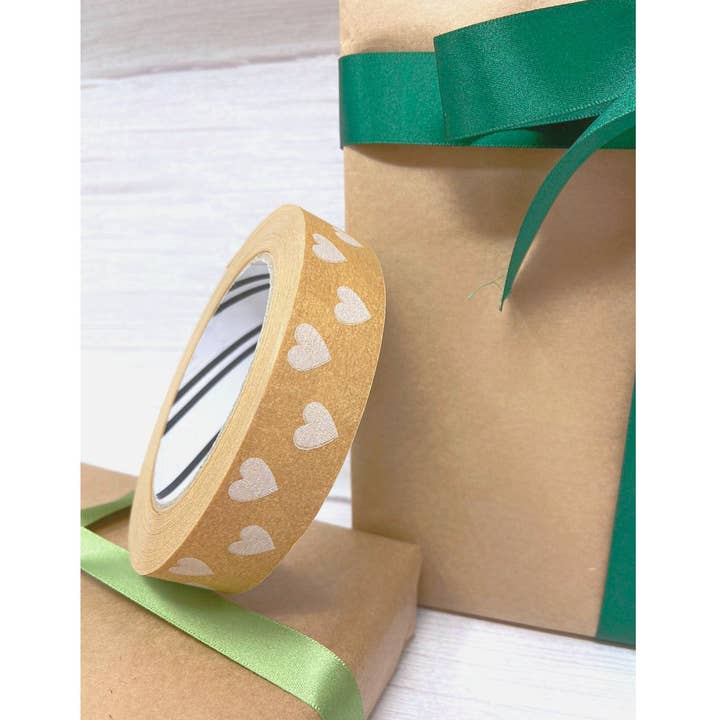 Cascayde – wholesale Tape – Heart Paper Tape 24mm - Eco Friendly Packaging Tape1