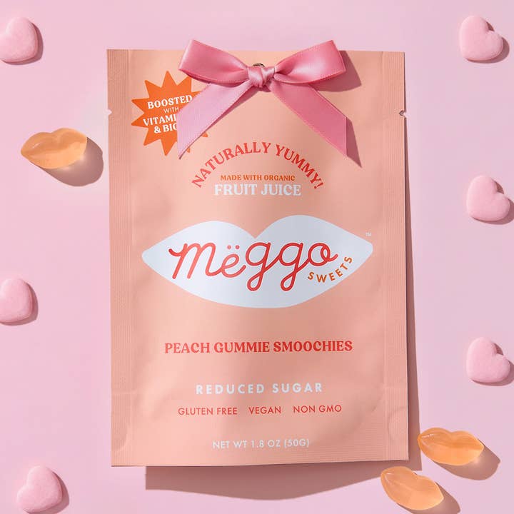 Peach Gummie Smoochies for wholesale by Meggo Sweets