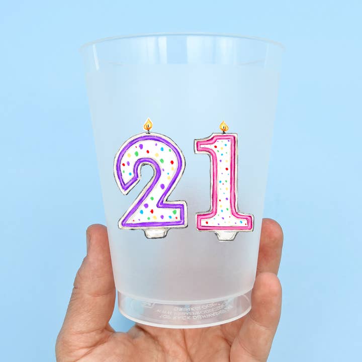 Twenty First Birthday Party Cup Set-Favor Reusable 21 for wholesale by Home Malone