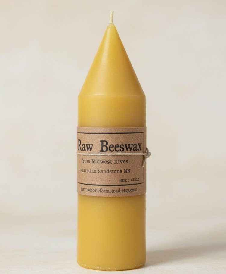 Yarrow Bone Farmstead - Vente Bougies piliers - Pilier en cire d'abeille pointu, conique, effilé1