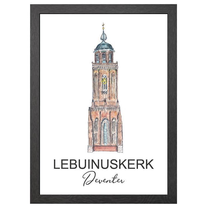 A2 Poster Tower Lebuinuskerk Deventer in cornice per la vendita all'ingrosso da parte di JOYIN