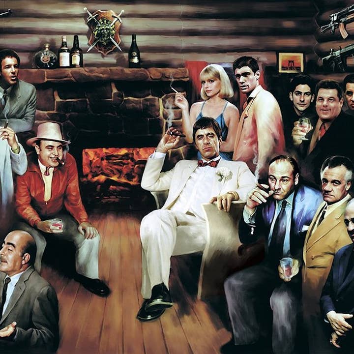 Posters Wholesale - Wholesale Poster - Mobster Meeting Goodfellas Godfather Sopranos Scarface0