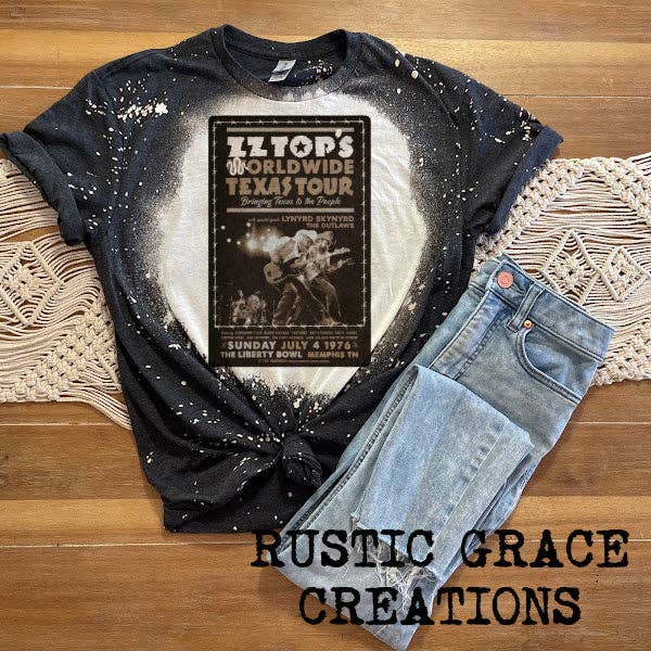 ZZ TOP | Nødlidende T-shirt |Unisex Tee for engroshandel hos Rustic Grace Creations