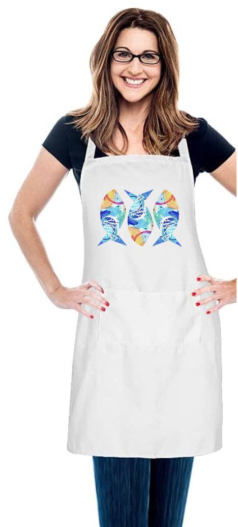 M Design Studio Gifts - Wholesale Apron - Abstract Fish Apron2