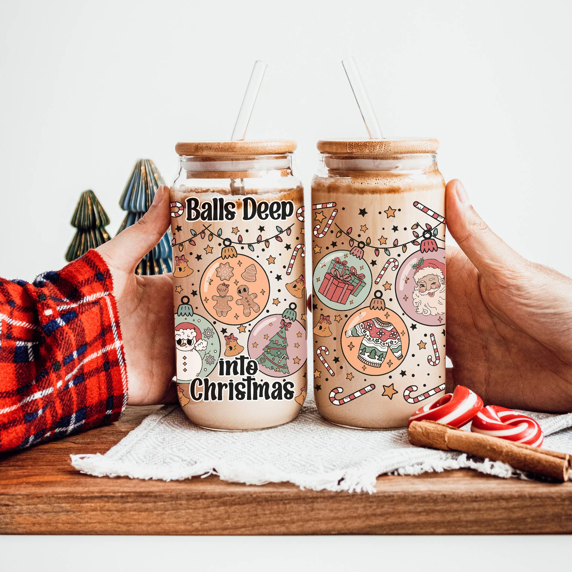 Gia Roma – wholesale Coffee mug – Sparkly Sequin Christmas Bow Decor Gift, Colorful Glass Cups106