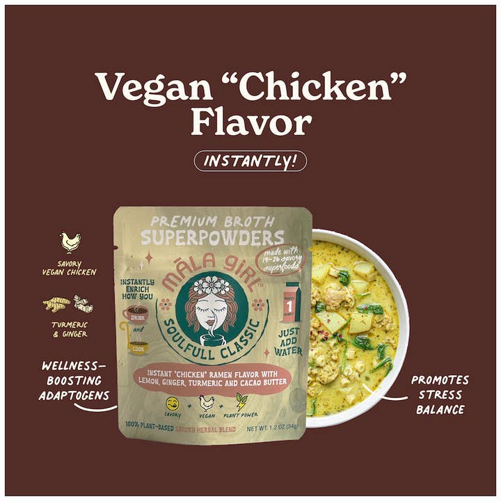 māla girl - Wholesale Soup - Superfood Instant Broth Powder w/ Lemon Ginger and Turmeric