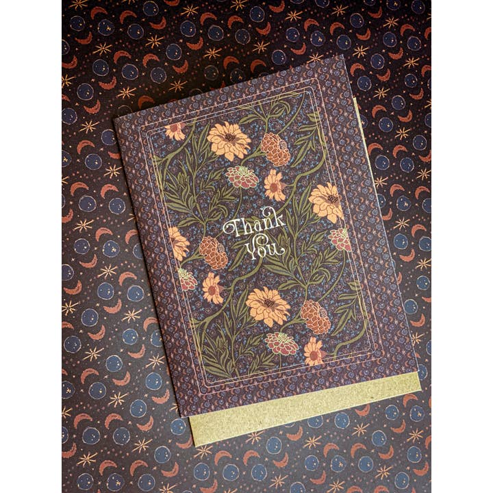 re:mused studio - Wholesale Thank You Card - Moonlight Zinnia Thank You A2 Greeting Card7