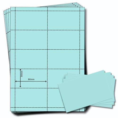 OfficeGear Blaue perforierte bedruckbare Namensschilder ID-Einsteckkarten Nachfüllungen 90x54mm Weiß A4 150 GSM - für Konferenz-Namensschildhalter für den Großhandel von OfficeGear