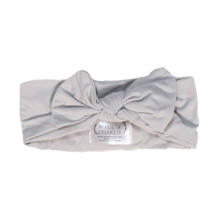 Smoke Bamboo Baby Headband for wholesale by Will & Charlie Shop