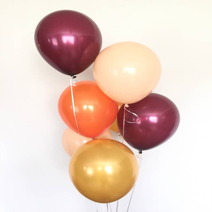 Palloncini cipria e bordeaux  Set di 8 palloncini autunnali in
