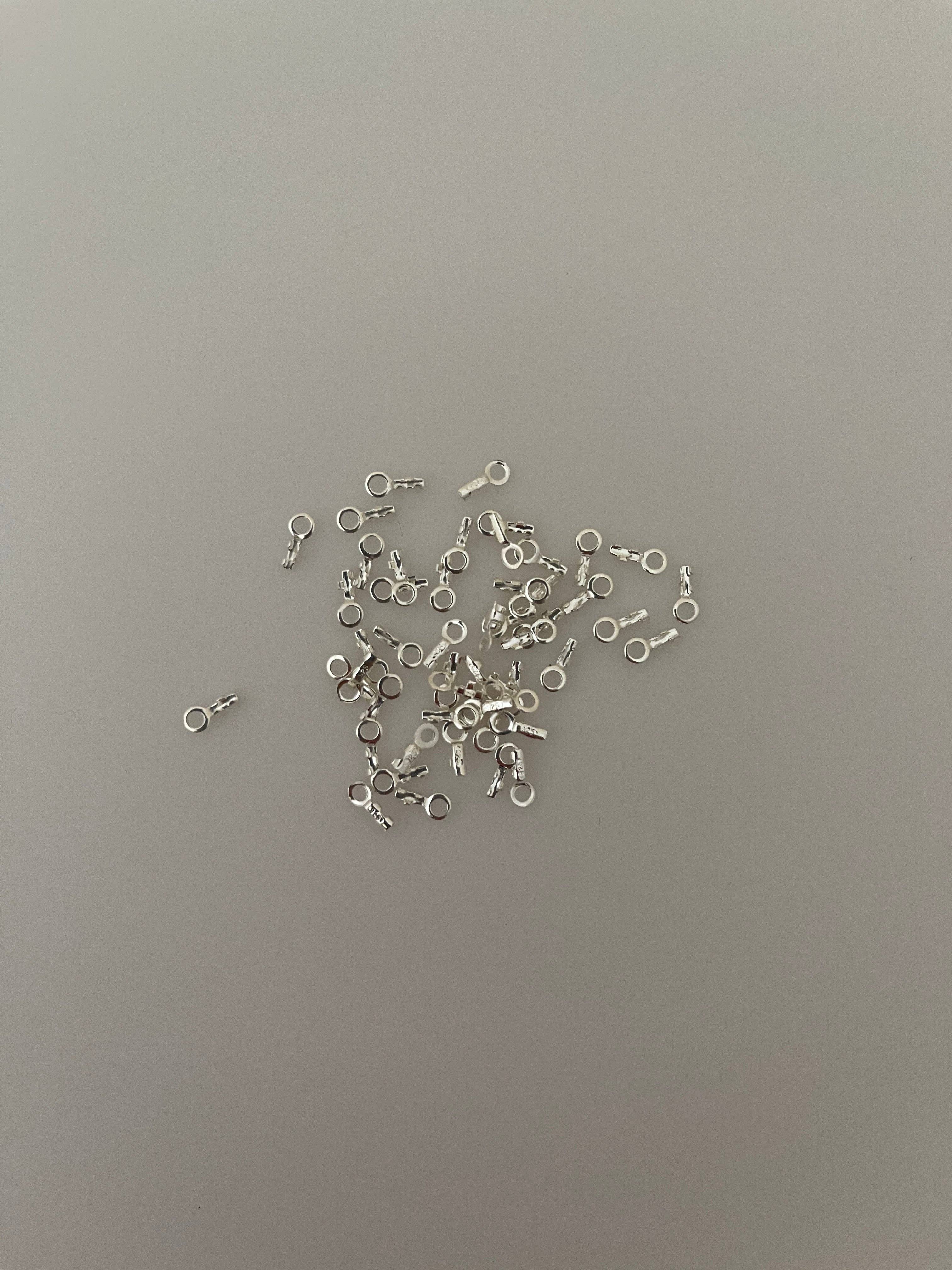 Purity Beads - Wholesale Craft Supplies - Crimp Ends for Chains | 925 Sterling Silver Crimps | Crimp End Caps | Sterling Silver Chain Ends | Chain Closers | 6 Sizes: 0.45mmTo 2.5mm | CC4-9SS3