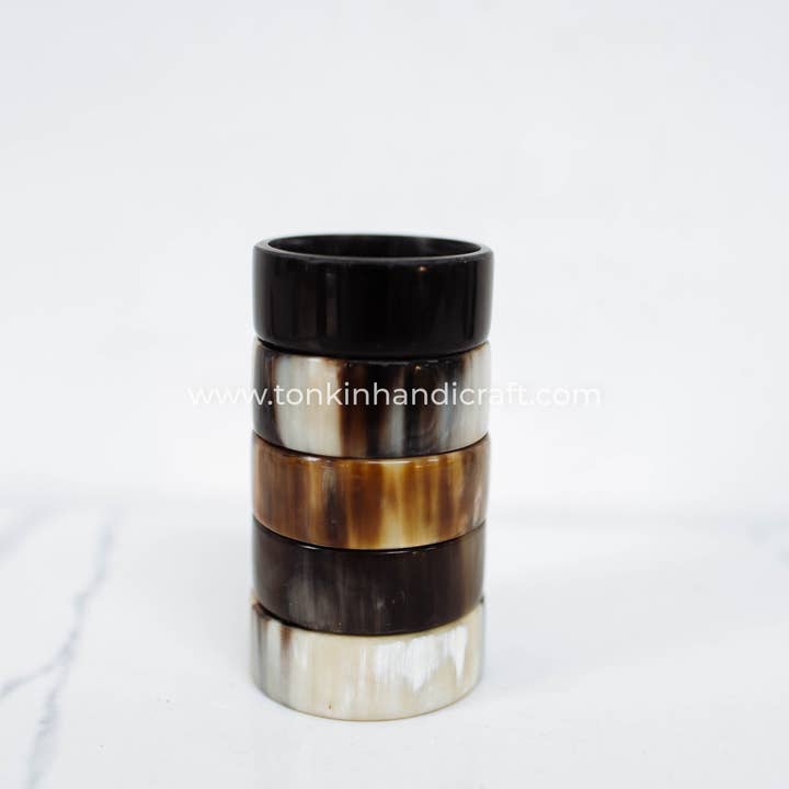 Tonkin Handicraft - Wholesale Napkin Ring - Buffalo Horn Short Napkin Ring2