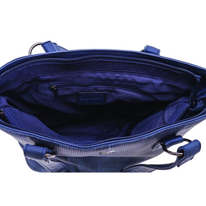 Bernardo Bossi - Wholesale Shoulder Bag - Women's - Bernardo Bossi Handbag Bowling Bag “Perforated3